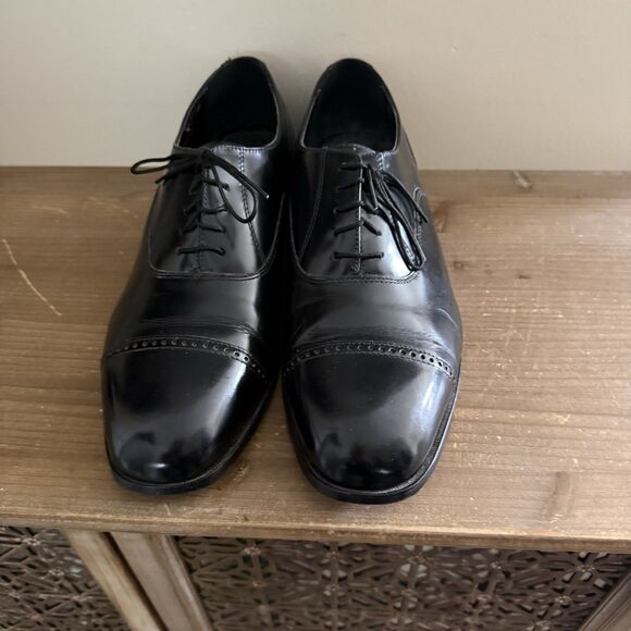 Florsheim Black Leather Cap Toe Oxford Shoe Lace Closure Dress Shoes Size 12D main image 6